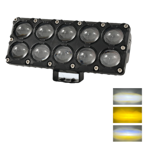 P10 10Lens Laser Gun Super Bright Motorcycle Mini Driving Light 80W Dual Color High/Low Beam MDL Motorcycle Spotlight Work Light Auxiliary Light lazer gun driving light