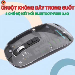 Chuột Không Dây Trong Suốt T11 – Kết Nối Bluetooth & 2.4G DPI 3 Mức Siêu Êm Nhỏ Gọn Mang Đi Làm