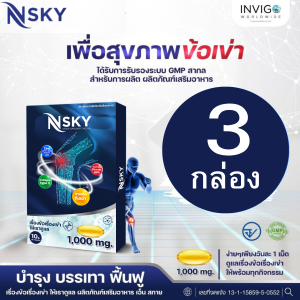 Nsky เอ็นสกาย บำรุงกระดูก บำรุงข้อเข่า ลดปวดข้อ ปวดหลัง ข้อเสื่อม ลดปวดเก๊า ถั่งเช่าทิเบต ของแท้จากบริษัท (10 เม็ด)