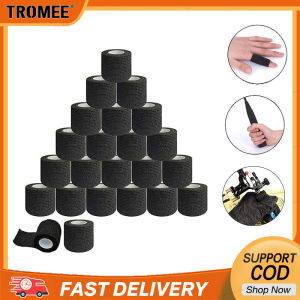 1/5/10pcs 5cm*4.5cm Black Disposable Cohesive Tattoo Grip Tape Wrap Elastic Bandage Rolls for Tattoo Machine Grip Tube Accessories