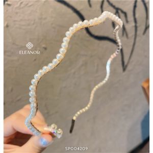 Cài tóc nữ Eleanor Accessories băng đô đính đá ngọc trai nhân tạo phụ kiện tóc 4209