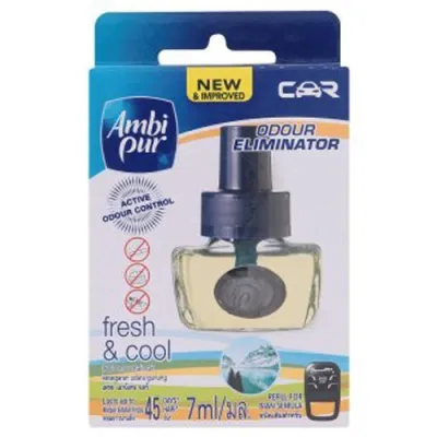 Ambi Pur Car Air Freshner - FRESH AND COOL 7ml + 7ml Pack with Diffuser