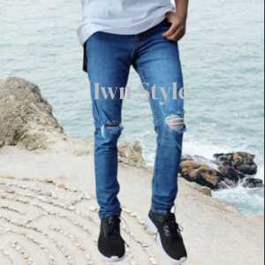 celana panjang pria model sobek/celana jeans pria sobek lutut/celana slim fit pria model sobek/celana pria model sobek/celana terbaru sobek pria
