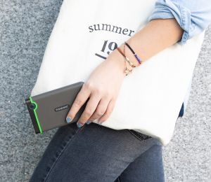 External HDD 2TB รุ่นกันกระแทก 3 ชั้น : Transcend (รับประกัน 3 ปี) - สินค้ามีใบกำกับภาษี