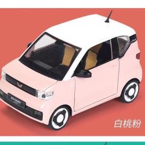 TWH 1:18 WULING Die Cast MINI EV Macaron Diecast Miniev Model Mobil Miniature Ada Suara Dan Cahaya Tarik Kembali Anak Diecasts Mobil Paduan