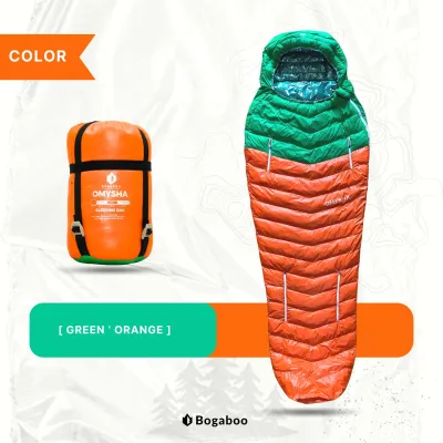 BOGABOO Sleeping Bag ECODOWN FP 600+ Seri OMYSHA - sleeping bag Mummy - sleeping bag Hiking Camping - sleeping bag goose down synthetic