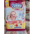 Miếng lót sơ sinh bobby newborn1 108 miếng tặng 6m tã quần sơ sinh,tã lót cho bé nb2 60 miếng cho bé &gt;1 tháng tuổi. 