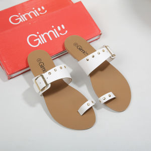 [FA]  Summer Korean style fashion design leather flat sandals for women