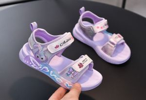 Dép Xăng đan đi học bé gái in hình thỏ đáng yêu giày sandal mùa hè thoáng khí êm chân Dép quai hậu bé gái DT129