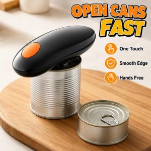 Electric Can Opener One Touch Hands Free Safety Cut Kitchen Gadget Jar Opener Bottle Opener Home Use