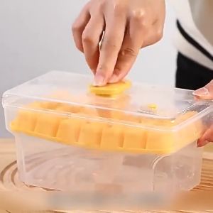34/68 Ice Cube Tray with Removable Lid Food-Grade Ice Molder Freezer Homemade for Kitchen Drinks