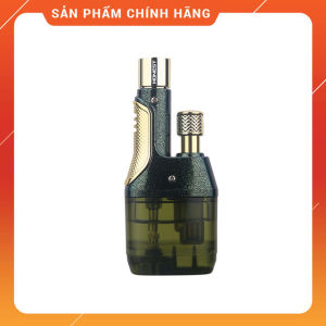 Bật Lửa Hộp Quẹt Khò Gas 1 Tia Mạnh Mẽ Honest BCZ-796 Thiết Kế Hình Tháp Đôi Bình Chứa Gas Trong Suốt Nhìn Thấy Lượng Gas - Nhiều Màu