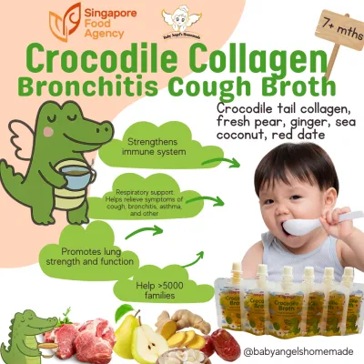 Signature Crocodile Broth 7M+ | Family Wellness | Lung & Airway Support | No Added Salt | Baby Angel’s