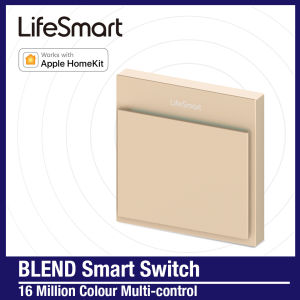 LifeSmart Gold BLEND Smart Switch App-Controlled Smart Home Light Switch Panel