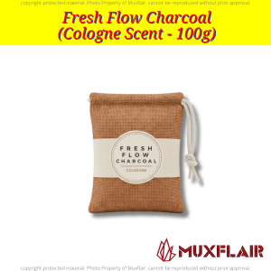 Fresh Flow Charcoal l Remove any kind of Odor l Anti-Kulob l for Rooms Cars and Storage Spaces l 1 Pouch 100g l 6 Scent