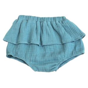 Fashionable Ruffle Trimmed Baby Shorts Cotton Solid Color Bread Short Pants for Tender Skin 0 Month to 3 Years