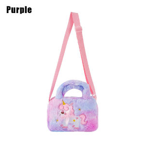 Unicorn Plush Shoulder Bags Little Pony Shoulder Bag for Kids Girl Cute Princess Mini Handbag