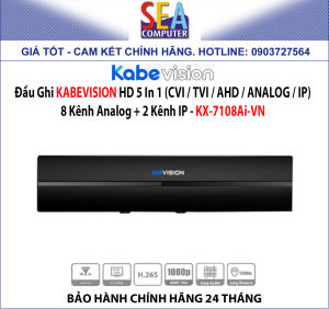 Đầu ghi KeBeVISION HD 5 in 1 (CVI / TVI / AHD / ANALOG / IP)  8 kênh + 2 kênh IP - KX-7108Ai