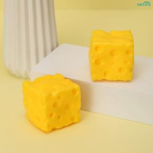 [OKLIFE. SG]Realistic Fruit Squishy Fidget Toy Watermelon Cheese Squeeze Toy Stress Release Sensory Toy for  Home Decor