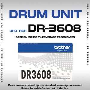 Brother Original Part DR-3608 Drum For HL-L5210DN HL-L6415DW DCP-L5510DN MFC-L5915DW MFC-L6915DW