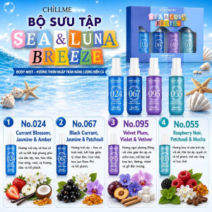Bộ Xịt Thơm Toàn Thân Body Mist SEA & LUNA BREEZE 4 x 40ml Lưu Hương Lâu Tươi Mát Ngọt Ngào
