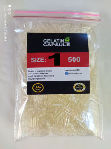 500 pcs size 1 empty gelatin capsule