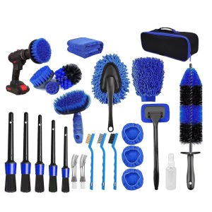 Car Detailing Brush Set 26Pcs for Wheel Rim Air Vent Carpet Car Cleaning Tools Kit