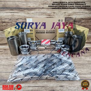 1PAKET KOMPLIT PAKING SET + PISTON + RING PISTON + LINER + TOYOTA INNOVA DIESEL DISEL