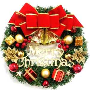 Premium Garland Natal Dekorasi Tangga Tanpa Kabel dengan Lampu LED