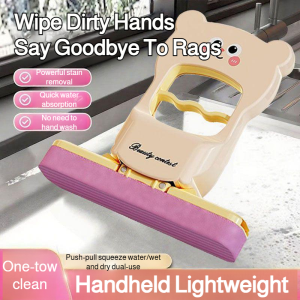 【FAMMY FAEY】Mini Hands-Free Lazy Handheld Mop Water-Absorbing Mop Household Desktop Handheld Hands-Free Bathroom Lazy Table Cleaning手持小拖把