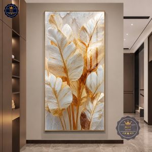 Tranh Sắc Lá Hoàng Kim Trang Nhã Tranh Canvas Tranh Tráng Gương Tranh Treo Tường