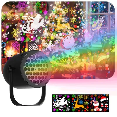 Christmas Projector Lights Halloween Festive Party Atmosphere Lights LED Lamp for Stage Decor