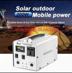 220V Solar Power Station 78000mAh 200W Portable Large Capacity Mobile Power Supply Outdoor Camping Home Emeirgertsicy Power Supply