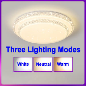 3 light colors ceiling light modern design chandellier ceiling lights for living room led ceiling lights for room 12w 24w 36w easy surface mounted install cold white/warm white for indoor corrdior living room bedroom