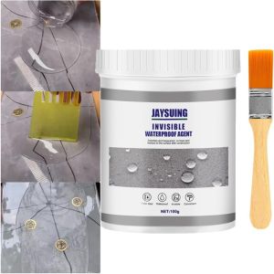 JAYSUING Lem Cat Transparan Anti Bocor Perekat Bening Invisible Waterproof Agent 100 g Kuas