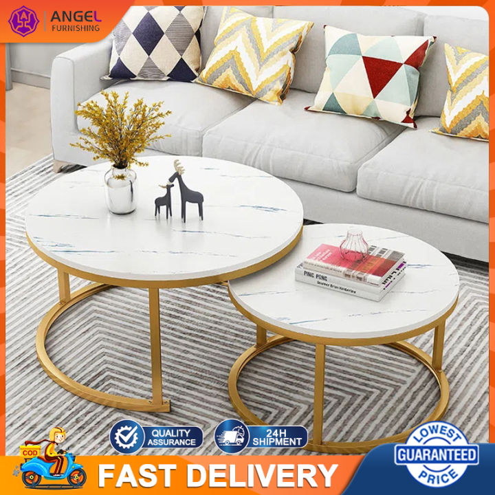 Round Coffee Table Living Room Center Table Simple Modern Hall ...