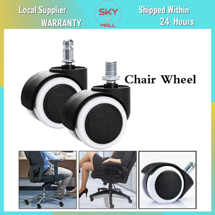 Office Chair Caster Wheel Rubber 360 Degree Swivel Chair Wheel Office ...