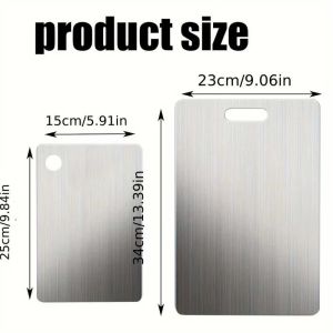2pcs Stainless Steel Cutting Board Set - Heavy Duty Non-Slip for Meat & Vegetables    BPA Free & Rust Proof2026