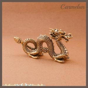 [Carmelun] รูปปั้นมังกรสัตว์จีนรูปปั้นทองสัมฤทธิ์เครื่องประดับทองแดงโบราณสัตว์ในตำนานของตกแต่งบ้านของสะสมงานฝีมือ