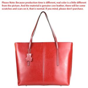 Royal Bagger Vintage Genuine Leather Tote Bags Large Capacity Commuter Handbag Luxury Shoulder Bag for Women 1681