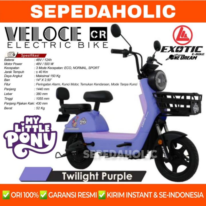 Sepeda Listrik EXOTIC VELOCE CR NEW 500 Watt Electric Bike