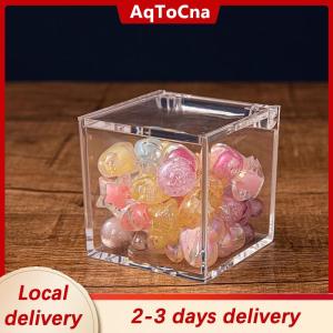 [COD] AqToCna Ship within 24 hours Clear Acrylic Square Cube Box With Lids Durable Candy Box   Multiple Uses Transparent Case Organizer Container