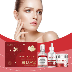 EELHOE Retinol Moisturizing Repair Cream and Serum Set with collagen and Vitamin E firm and nourishing skin gentle and non-irritating Retinol Wrinkle Remover Facial Serum Set Instant Firming Lift Anti-Aging Cream Fade Fine Lines Whitening Moisturizing
