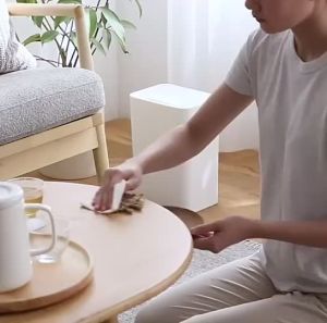 Trash Can Garbage Can Kitchen Bathroom Press Type with Cover Trash Can Toilet Paper Basket Trash Can