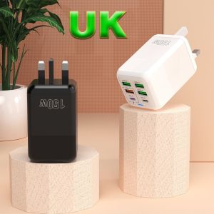 150W Super Fast Charging Type C USB High Speed Charge Adapter for Mobile Phone with 6 Ports (4 USB+2 Type C) - Smartphone Cellphone