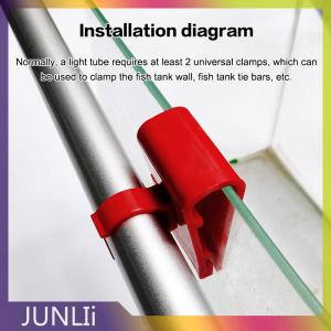 JUNLIi ตัวยึดหลอดไฟ LED สำหรับตู้ปลาอุปกรณ์เสริมสำหรับตู้ปลาแบบหนีบยึดแบบยึดติดกับท่อน้ำอุปกรณ์เสริมสำหรับตู้ปลาในน้ำ