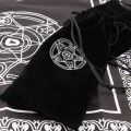 Pouch Tarot - Kantong Kartu Tarot Hitam Logo Magic Circle / Pouch Kartu Tarot Beludru Motif. 