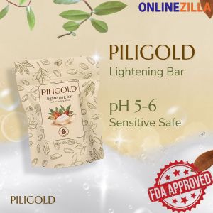 PILIGOLD Luxe Lightening Bar Soap (100g) by Mixtrue Beauty pH 5-6 Sensitive Safe FDA Approved
