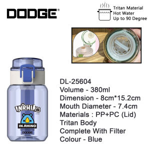 Cille Dodge 380ml/600ml/680ml Daily Leisure Leakproof Tritan BPA-Free Water Bottle