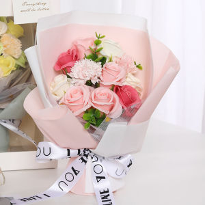 Artificial Rose flowers Bouquet Wedding Decoration Room Party Decor Carnation Soap FlowerGift